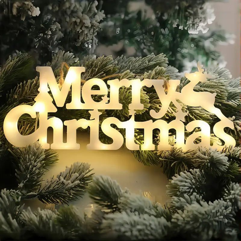 Ragyogó Karácsonyi LED Fényfüzér „Merry Christmas” Felirattal