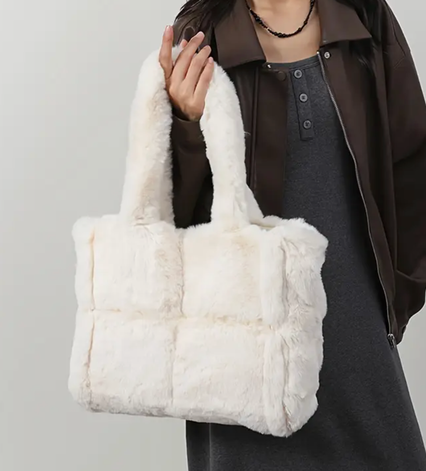 Női Plüss Műszőrme Táska - Téli Elegancia