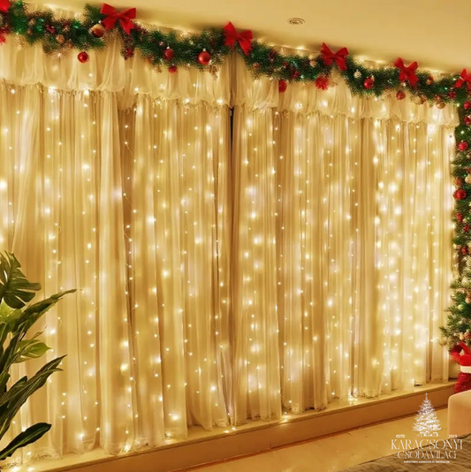 Karácsonyi Tündérfény Függöny – 100–300 LED