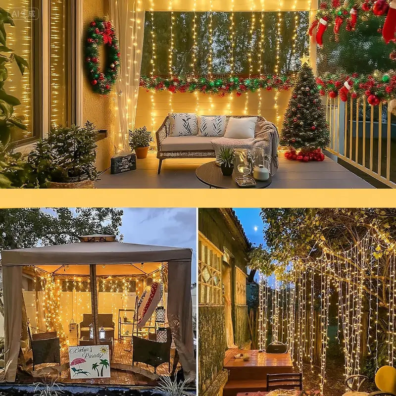 Karácsonyi Tündérfény Függöny – 100–300 LED