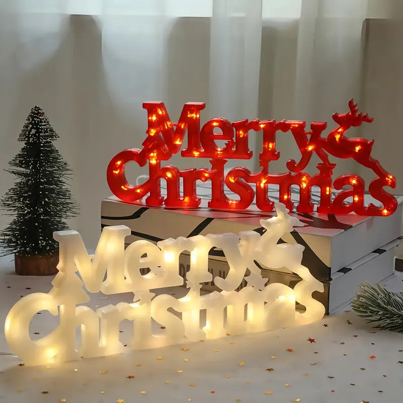 Ragyogó Karácsonyi LED Fényfüzér „Merry Christmas” Felirattal